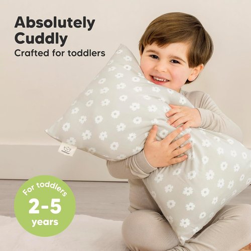 KeaBabies Toddler Pillow - Soft & Breathable 13x18 Travel Pillow with Pillowcase for Kids (Meadow)