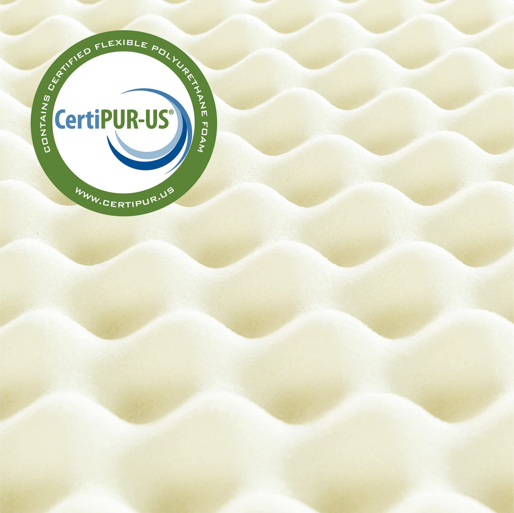 ZINUS 2 Inch Copper Cooling Memory Foam Mattress Topper with Airflow Design, Full