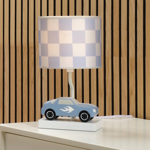 Lambs & Ivy Little Racer Hand Painted Car/Transportation Lamp w/Shade and Bulb