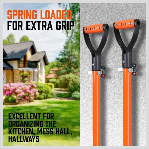 HORUSDY 10-Pack Spring Grip Mop and Broom Holder - Durable Storage Solution for Tools