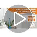 20 Pack Mini Clear Suction Cup Hooks 0.8 Inch with Metal Hooks - Reusable, No Damage