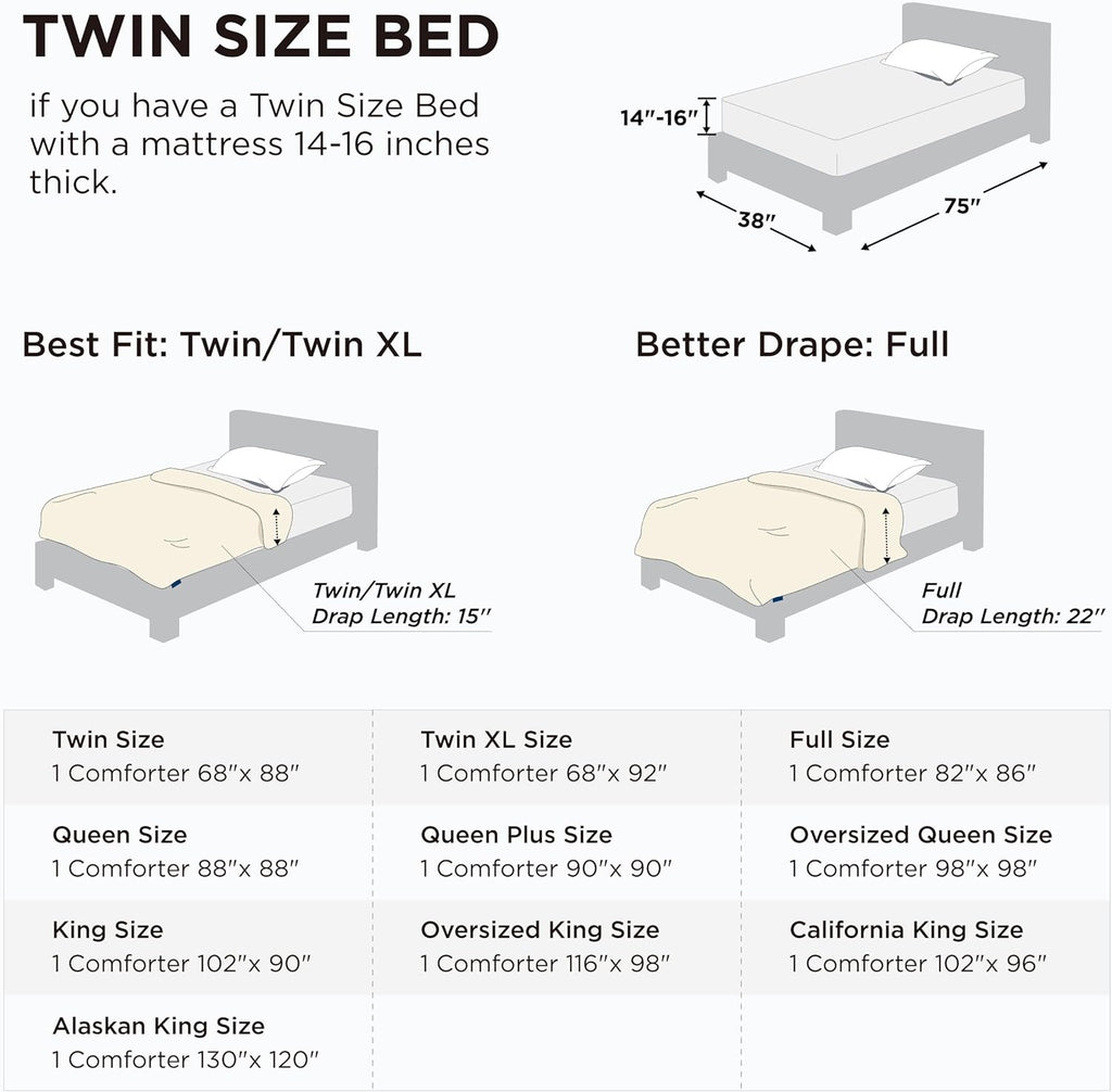 Bedsure Comforter Duvet Insert - Twin Size All-Season Quilted Down Alternative Bedding | GentleSoft, Burnt Orange 88 x 68 Inches