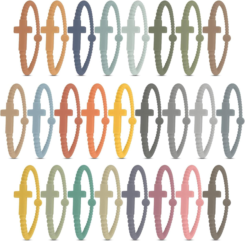Ryan & Rose Jesus Bracelets - Stylish Cross Silicone Bracelet for Faithful Wear
