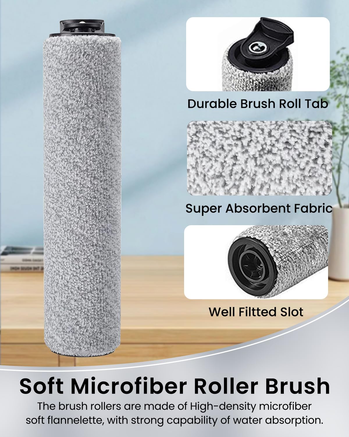 (7pcs) HEPA Filters & Replacement Brush Rollers Compatible For Tineco iFloor 3/ Floor One S3 Cordless Wet Dry Vacuum Cleaner, Replacement Parts Accessories Kit Inclue 3 Vacuum Filter, 3 Brush Rollers