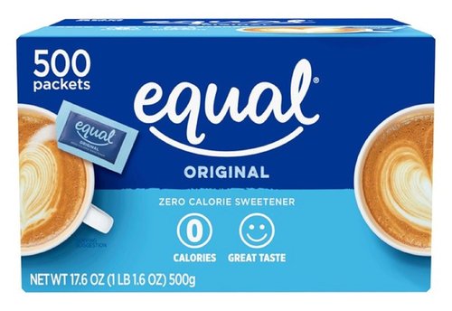 EQUAL Zero Calorie Sweetener Packets - Sugar Substitute for Healthier Living | 500 Count