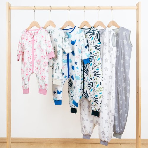 littogoose Baby Sleep Suit 1.0TOG Long Sleeve Wearable Blanket with Legs, Soft Sleeping Bag with Feet newborn to 24 Months