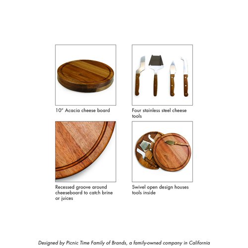 Toscana Monogram Initials S Personalized Acacia Circo Cheese Cutting Board & Tools Set