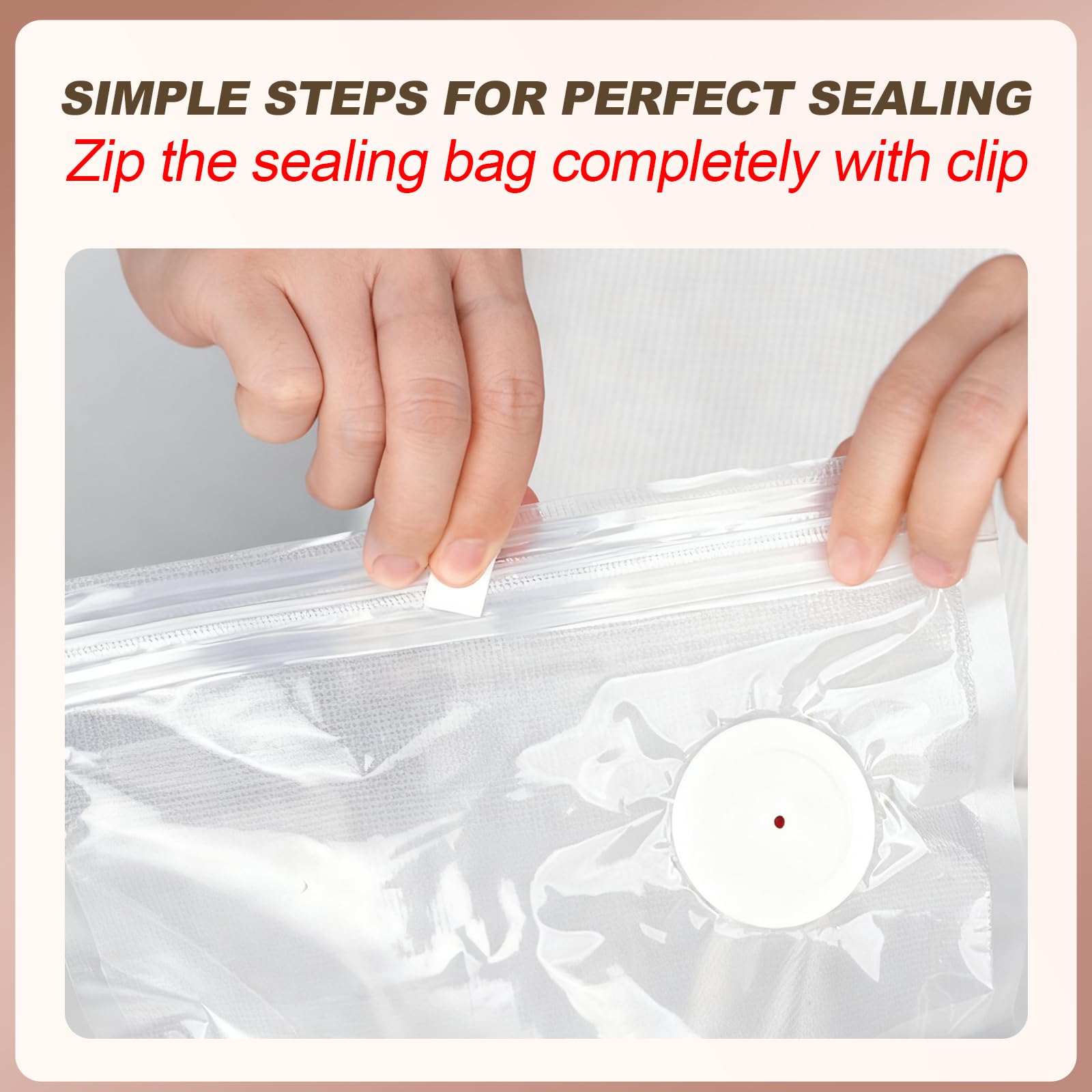 Reusable Vacuum Sealer Bags for Food: 20Pcs (8.66 * 8.27in) BPA-Free Vacuum Seal Bags with Air Valve & 5 Seal Clips, Plastic Food Storage Bags, Microwaveable Zipper Bags for Kitchen Save Meal Prep