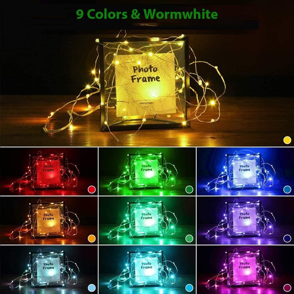 StarryEver LED Photo Clip String Lights - 16.4ft with 50 Color-Changing LEDs & Remote | Perfect for Teen Girls' Bedrooms