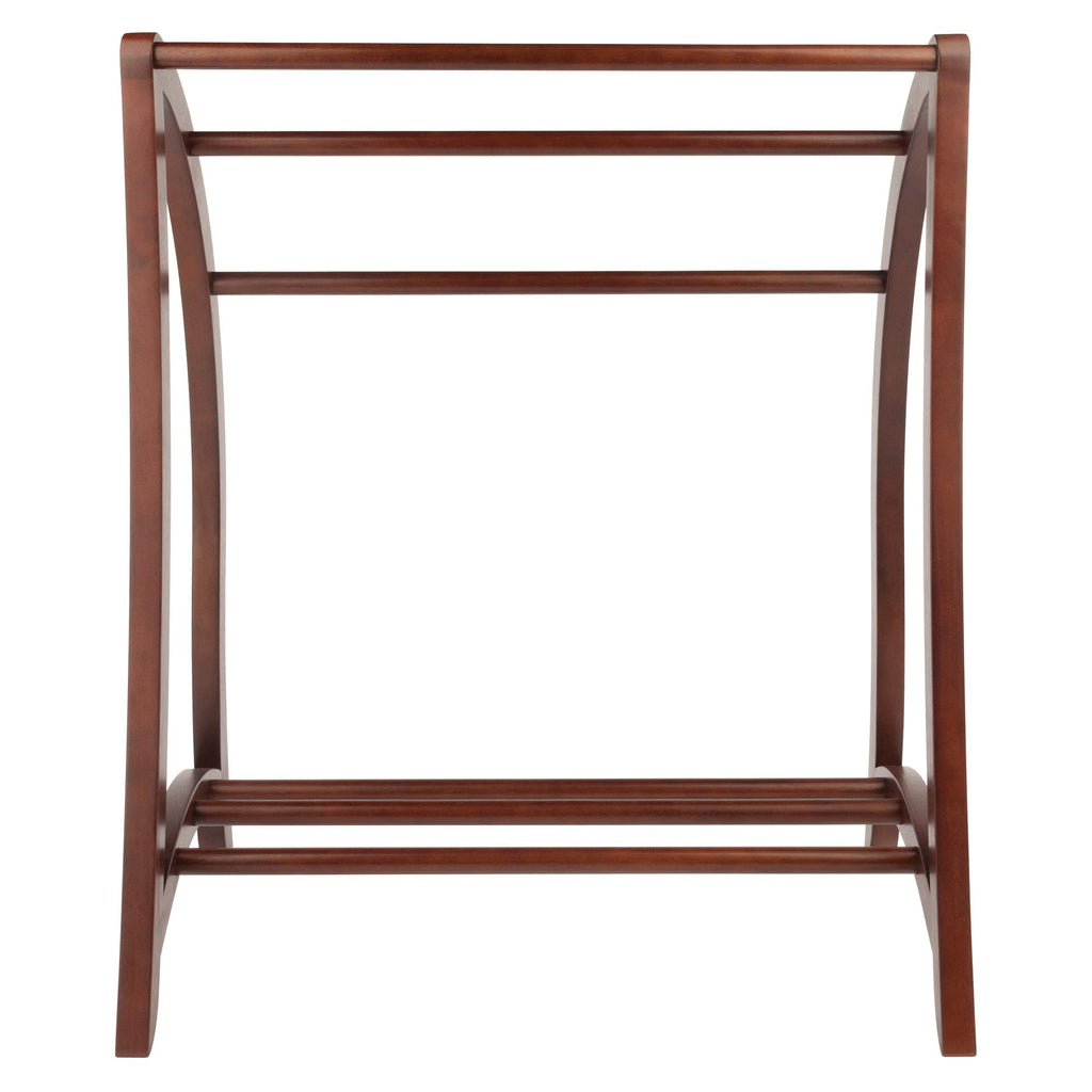 Winsome Wood Quilt Rack With 3 Rungs, Antique Walnut (94036)