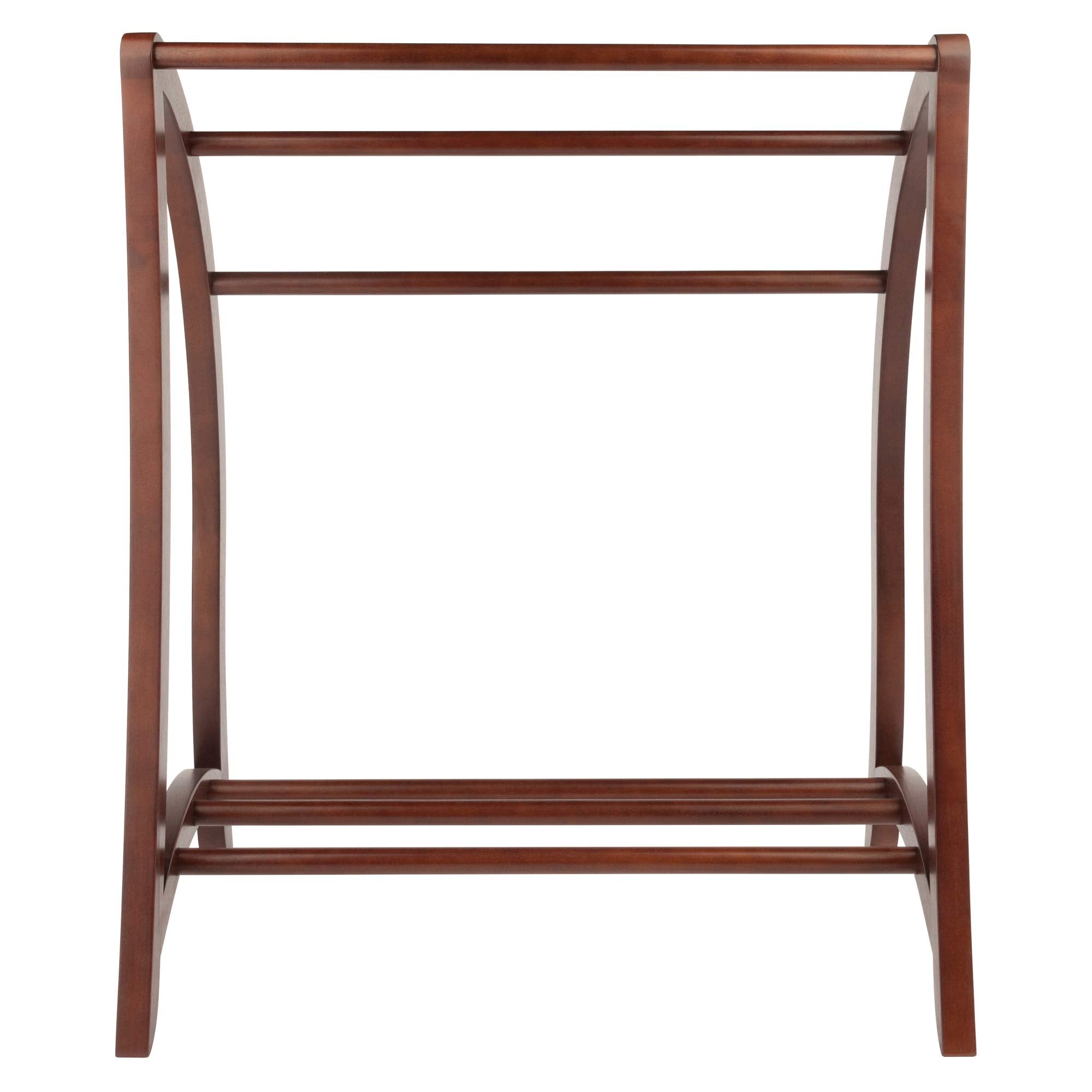 Winsome Wood Quilt Rack With 3 Rungs, Antique Walnut (94036)