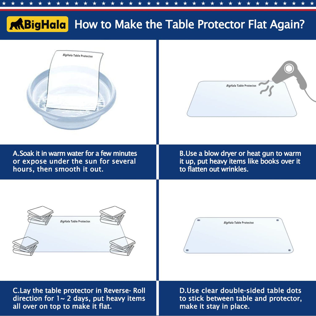Round Dining Room Table Protector Tablecloth Cover Clear Plastic Cloths Waterproof Wipeable Heat Resistant Vinyl PVC DeskTop Pad for Coffee Office Conference Meeting Tables Desk Furniture Mat 52 " Dia