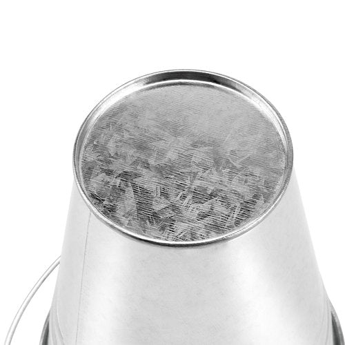 SINJEUN 40 Pack 4.5 x 5 Inch Galvanized Metal Buckets, Silver Metallic Pails with Handle, Mini Tinplate Tin Pails for Craft, Ice, Candy Snack, Flower Decoration