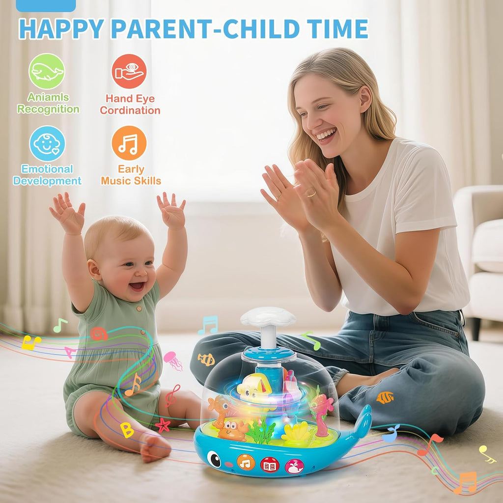 Skiennix Musical Aquarium Baby Toy - Early Learning Sound & Light Features | 6-12 Months