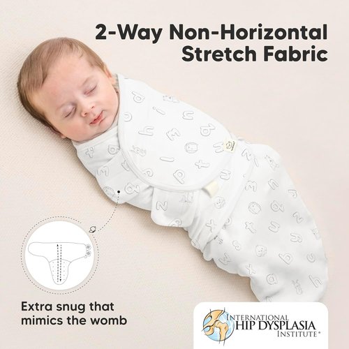 ABC Land Organic Baby Swaddle Sleep Sacks - Soft & Snug for Newborns 0-3 Months | 3-Pack in Rose