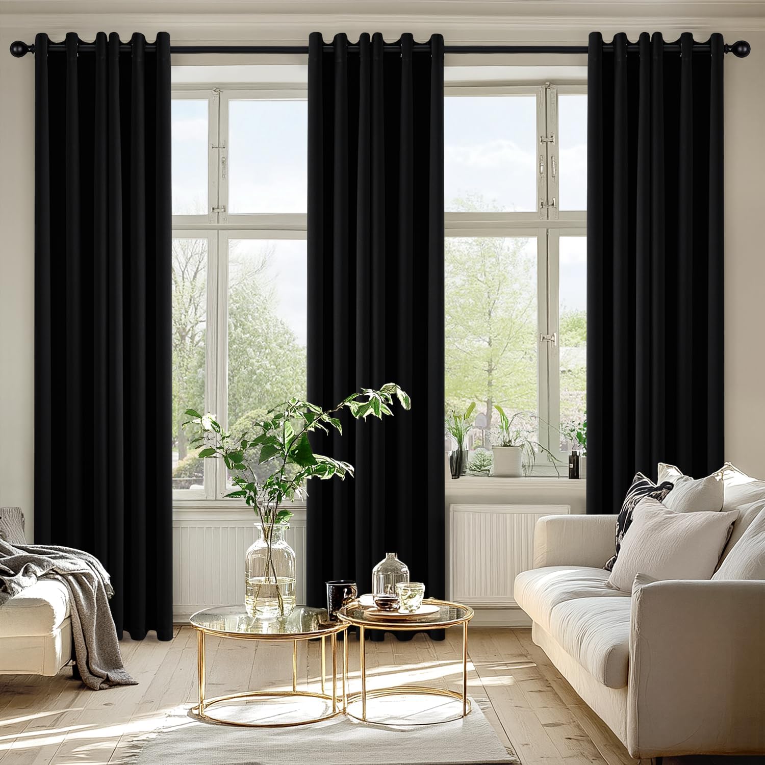 MIULEE Blackout Curtains - Thermal Insulated Room Darkening Drapes | 78-Inch Long, 2 Panels