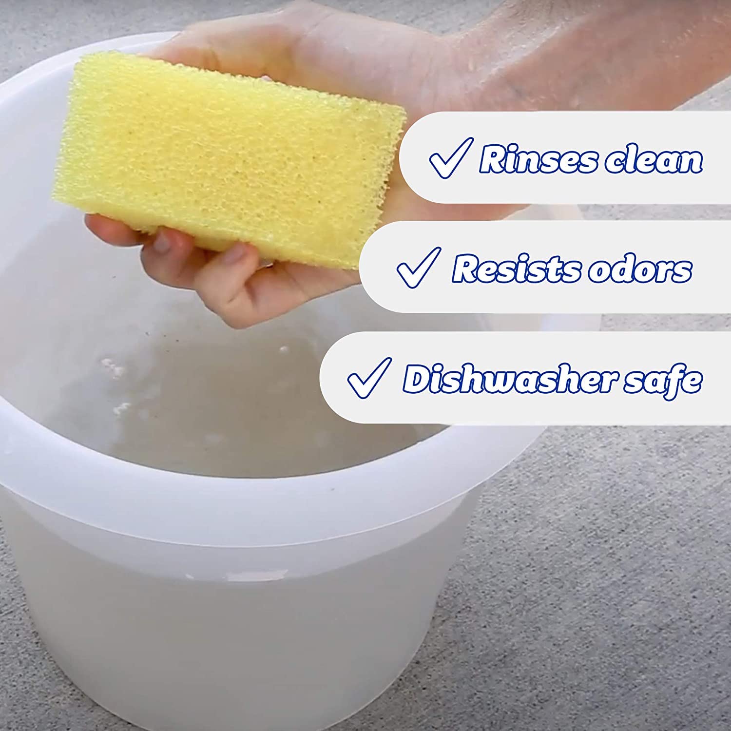 Scrub Daddy Large Sponge - Big Daddy - Scratch-Free Multipurpose Kitchen & Dish Sponge - BPA Free & Made with Polymer Foam - Stain & Odor Resistant (1 Count)