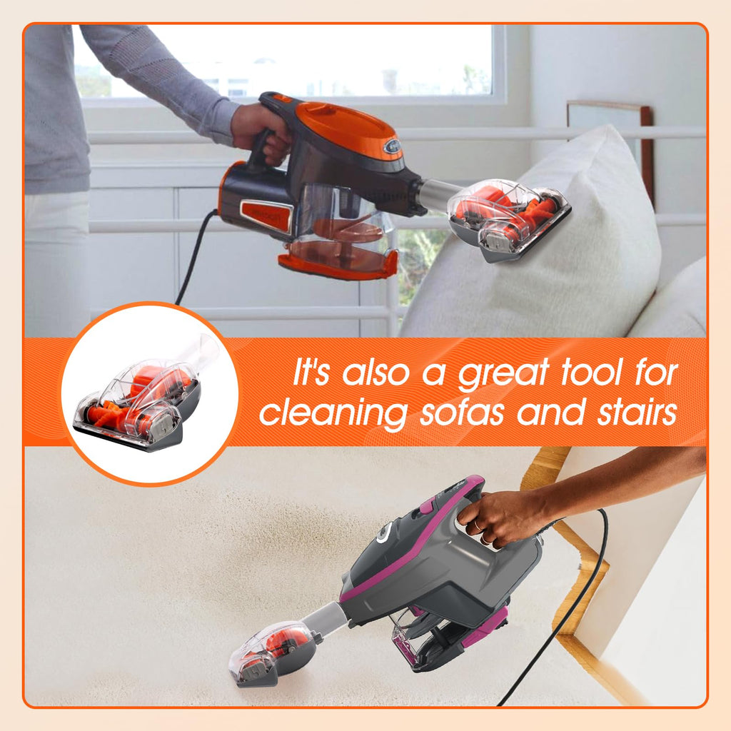 Upgraded Vacuum Pet Hair Power Brush Tool Attachment Compatible With Shark HV301 HV302 HV320 HV322 NV750 NV752 NV650 NV680 NV800 NV150 NV341 ZU560 ZU561 ZU60 ZU503AMZ Vacuum Replacement Parts Orange