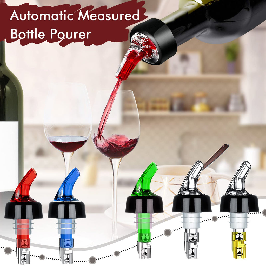 SuproBarware Automatic Measured Bottle Pourer Liquor Bottle Pourer Quick Shot Dispenser 1oz Liquor Pour Spout for Alcohol,Wine,Spirits, Home Bar Kitchen Tools 50 Pack