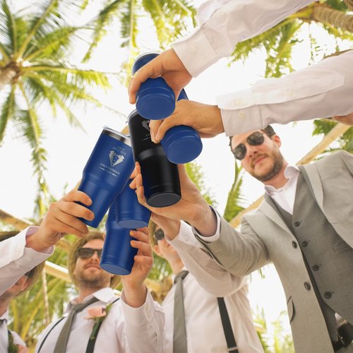 Pengtai Groomsmen Gifts Set of 6, 40oz Stainless Steel Modern Tumbler for Wedding, Bachelor Party