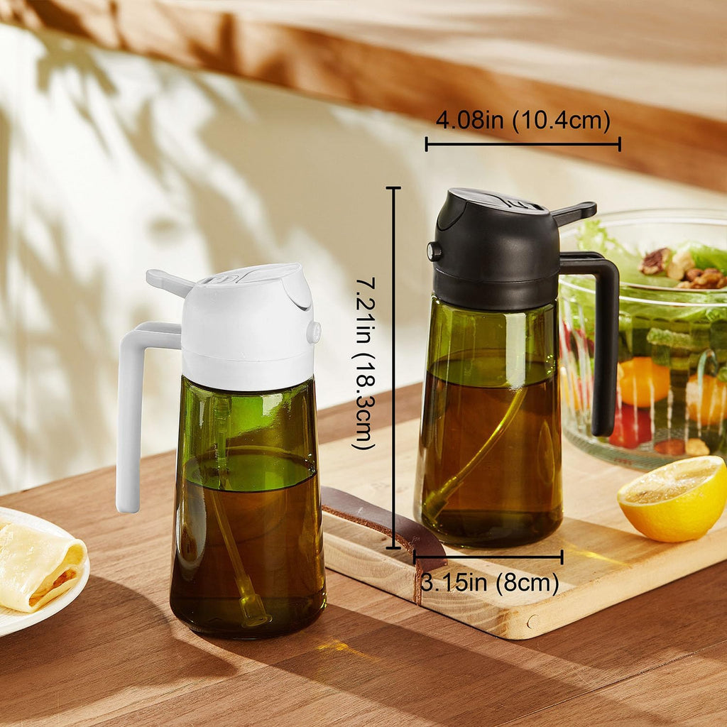 TrendPlain - Olive Oil Dispenser Bottle 16oz | Kitchen Gadget & Air Fryer Accessory - Green