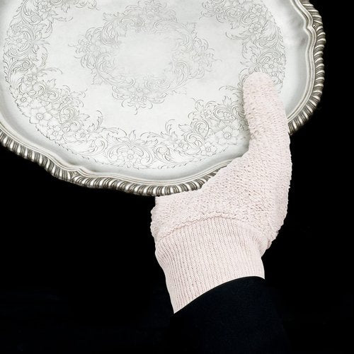 Evridwear Silver Polishing Gloves Polish Cleaning Glove Mitt for Sterling Silver Brass (S/M)