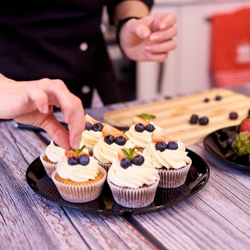 Caperci Mini Cupcake Liners - 500 Count Greaseproof White Baking Cups | No Smell, Perfect for Muffins