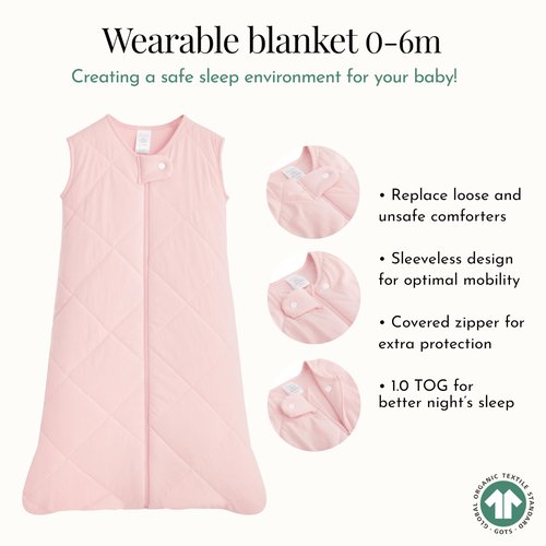 Evolur Baby Pink and Heart Print 3 Piece Mini Crib Bedding Set, Machine Washable, Soft and Breathable Toddler Bedding Set, Includes Fitted Sheet, Comfortor and Crib Skirt