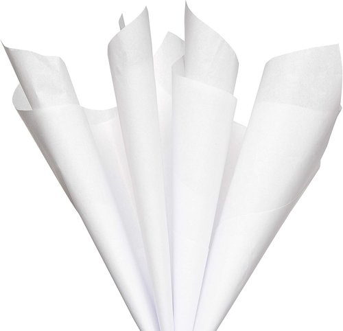 American Greetings Bulk White Tissue Paper - 125 Sheets (20" x 20") for Gifts, Crafts & Celebrations