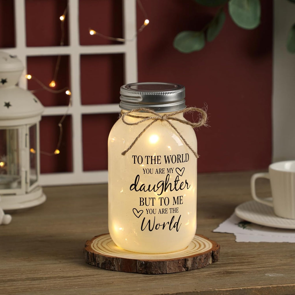 Maracco 30 oz Large Mason Jar Night Light - Thoughtful Gifts for Daughters from Mom & Dad | Perfect for Birthdays, Weddings, Graduations