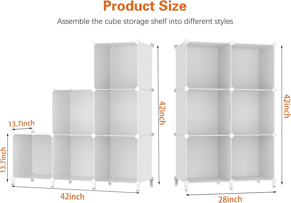 Stackable Closet Organizers by [Brand Name] - 6 Cube Storage Solution for Bathroom & Wardrobe