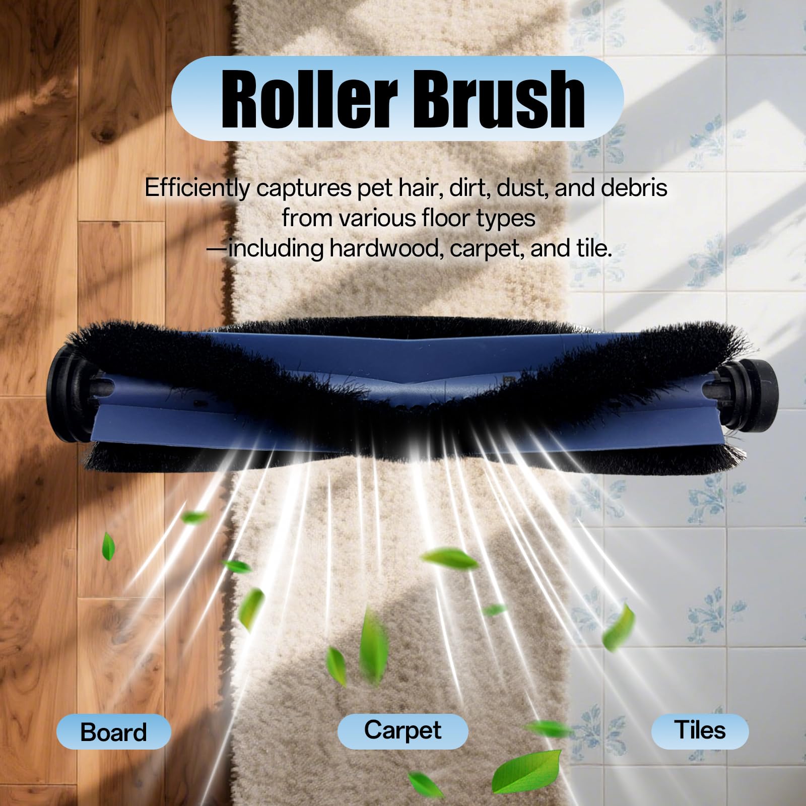 Auoiian 2-Pack Replacement Rollers Brushes for eufy X10 Pro Omni Robot Vacuum - Washable Main Brush Set with Cleaning Tool- Compatible Only with X10 Pro Omni