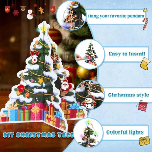 Advent Calendar 2025 - Kids' 24-Day Christmas Countdown with DIY Charm Beads & Bracelets | Red & Green