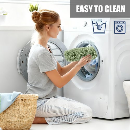 Baahrnom Soft Chenille Toilet Lid Cover 19.5L x 18.5W Machine Washable Toilet Seat Cover Adjustable Rubber Backing Fits Most Round Elongated and Oblong Lids
