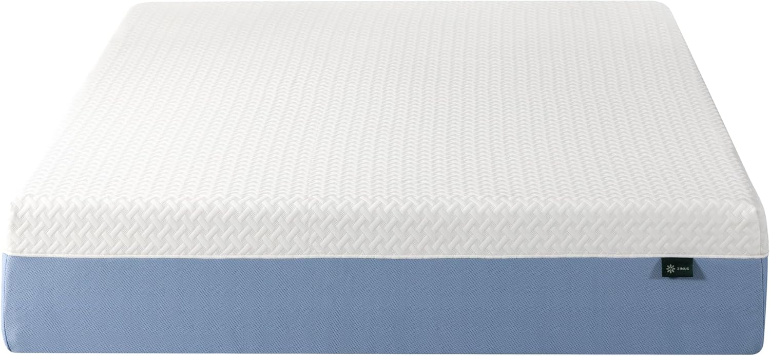 Zinus 12 Inch Queen Memory Foam Mattress - Cooling Comfort, Fiberglass-Free, Medium Feel, Safe Materials