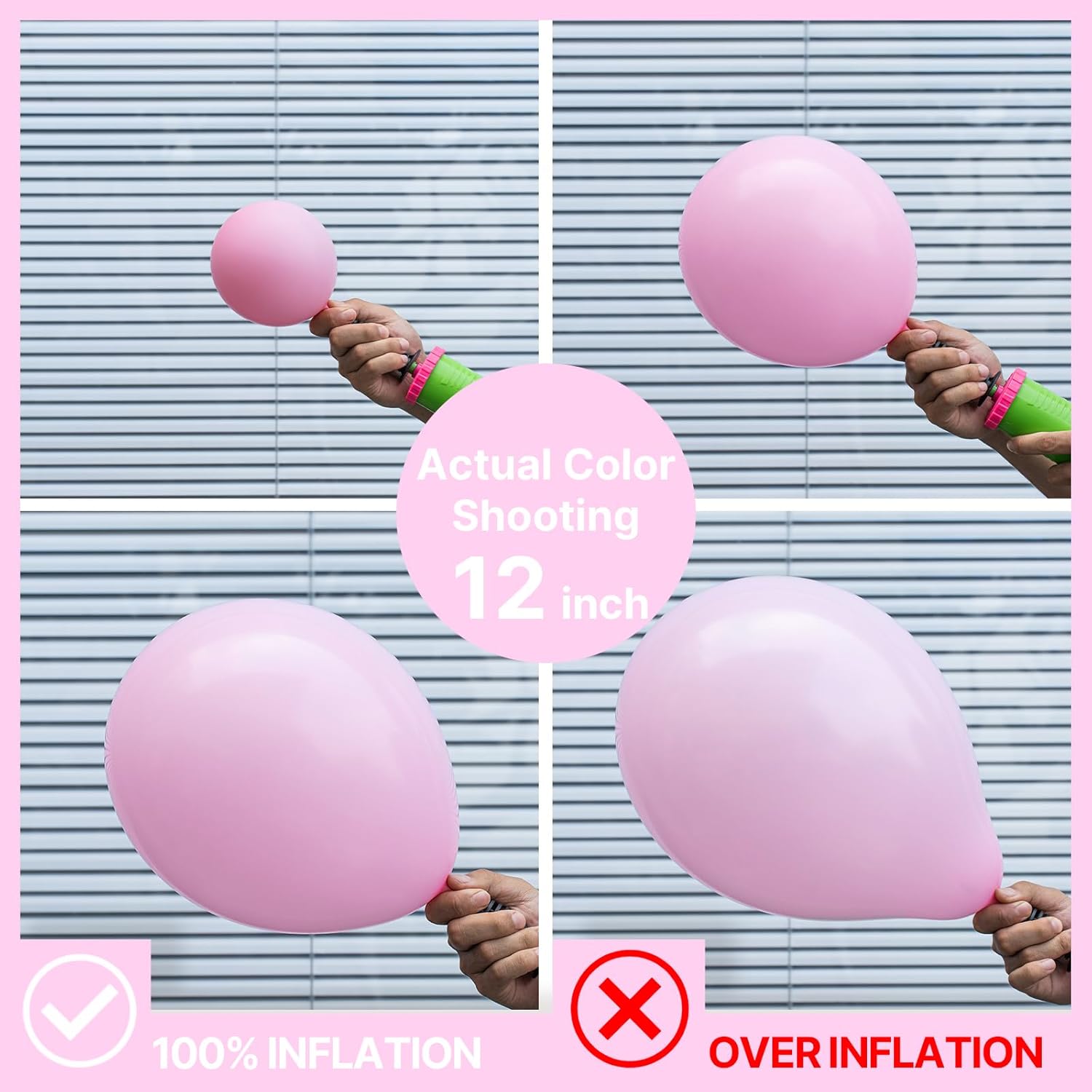 PartyWoo Baby Pink Balloons - 100pcs 5-Inch Pastel Balloons for Baby Showers & Celebrations