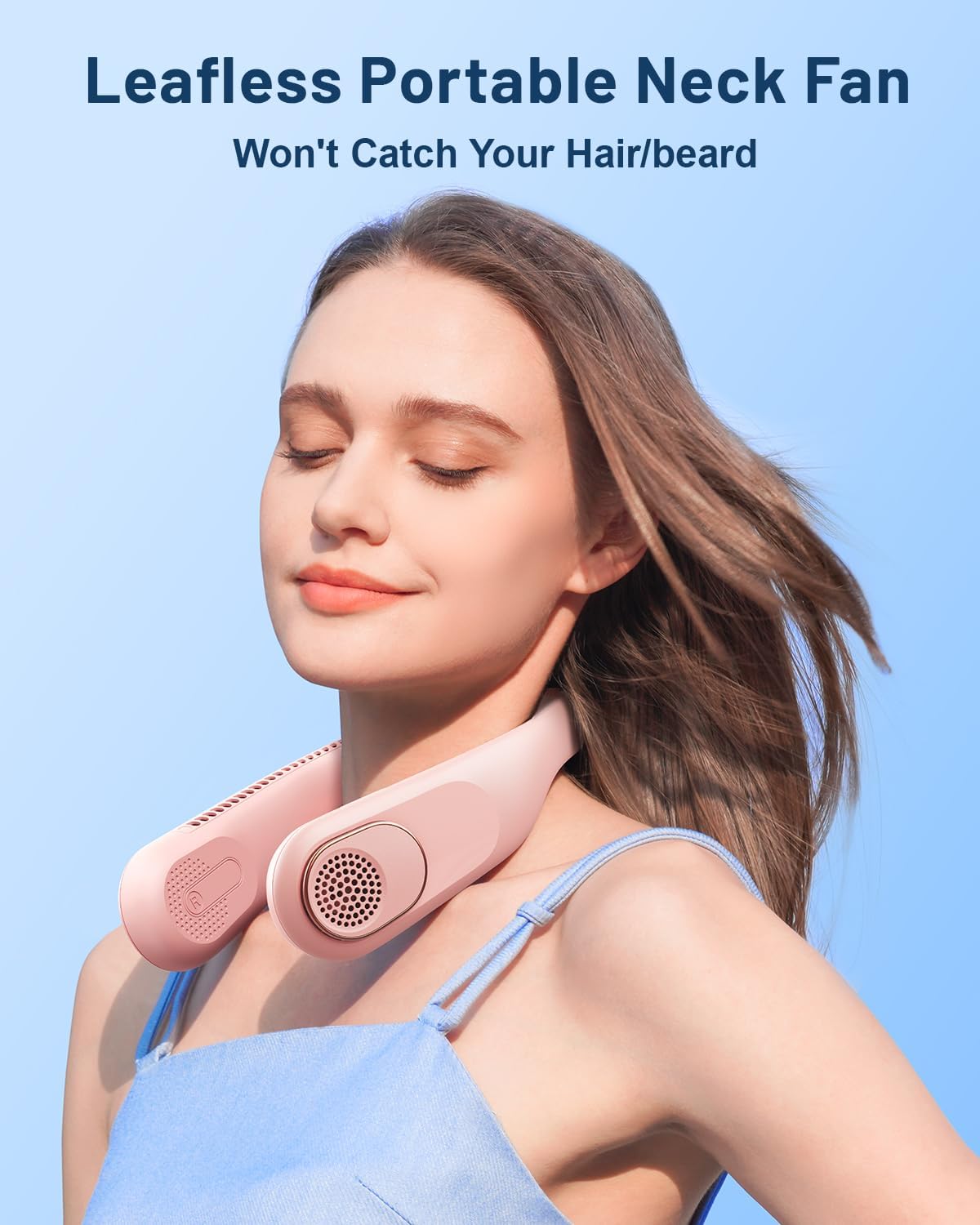 Sweetfull Portable Neck Fan - 360° Bladeless Cooling | USB Rechargeable 4000mAh Wearable Fan for Travel & Gifts
