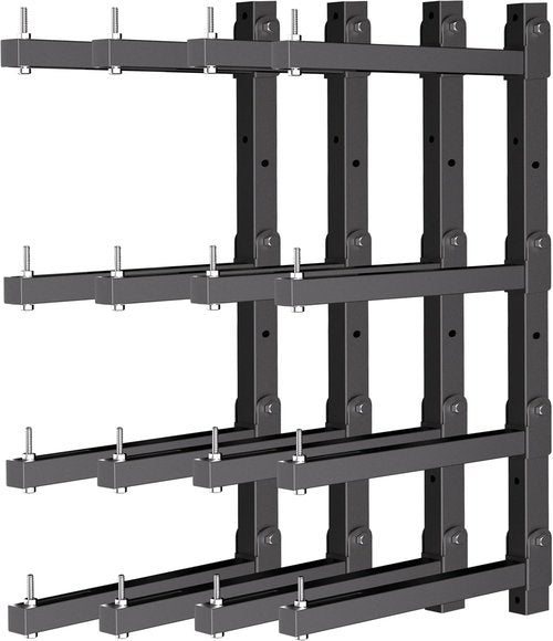 Heavy-Duty Lumber Storage Rack by [Brand Name] - Wall-Mount Folding Wood Racks | 4-Level Design, Black
