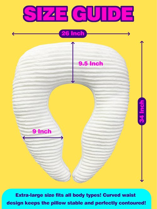 MIJIMO Gaming Crochet Pillow for Lap Support Lap Desk Pillow Setting in Bed or Sofa, U-Shaped Arm Pillows for Adults,Reading Pillow for Gaming, Working, Writing in Bed Couch Floor