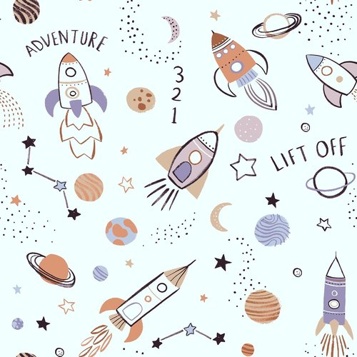 COOVA Kids Throw Blanket - Soft Cartoon Fleece, 50x60 Inch | Perfect Gift for Boys & Girls Ages 2-12, Spaceship Green