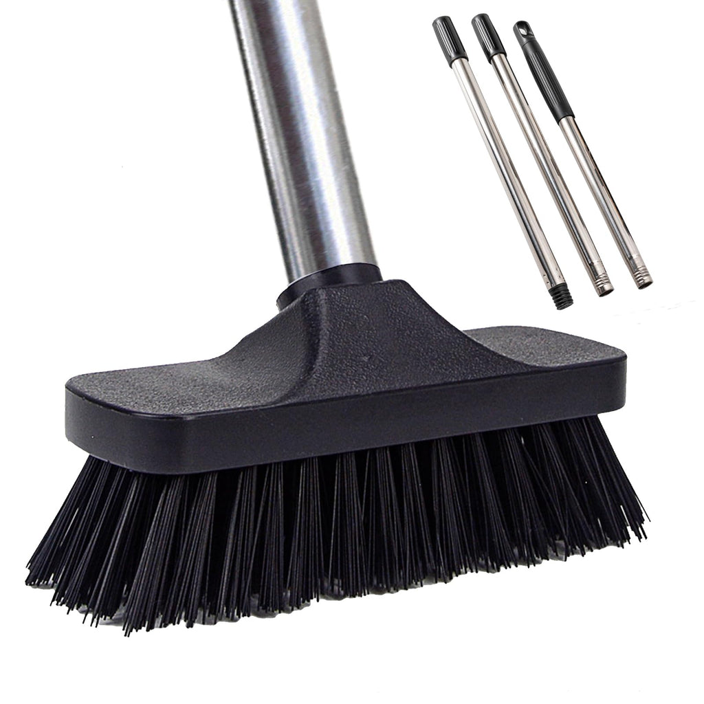 BSMstone Push Broom Brush Stiff Bristles Floor Cleaning Brush Multi-Purpose Scrubber Brushes for Bathroom Bathtub Tile Floor Deck Patio