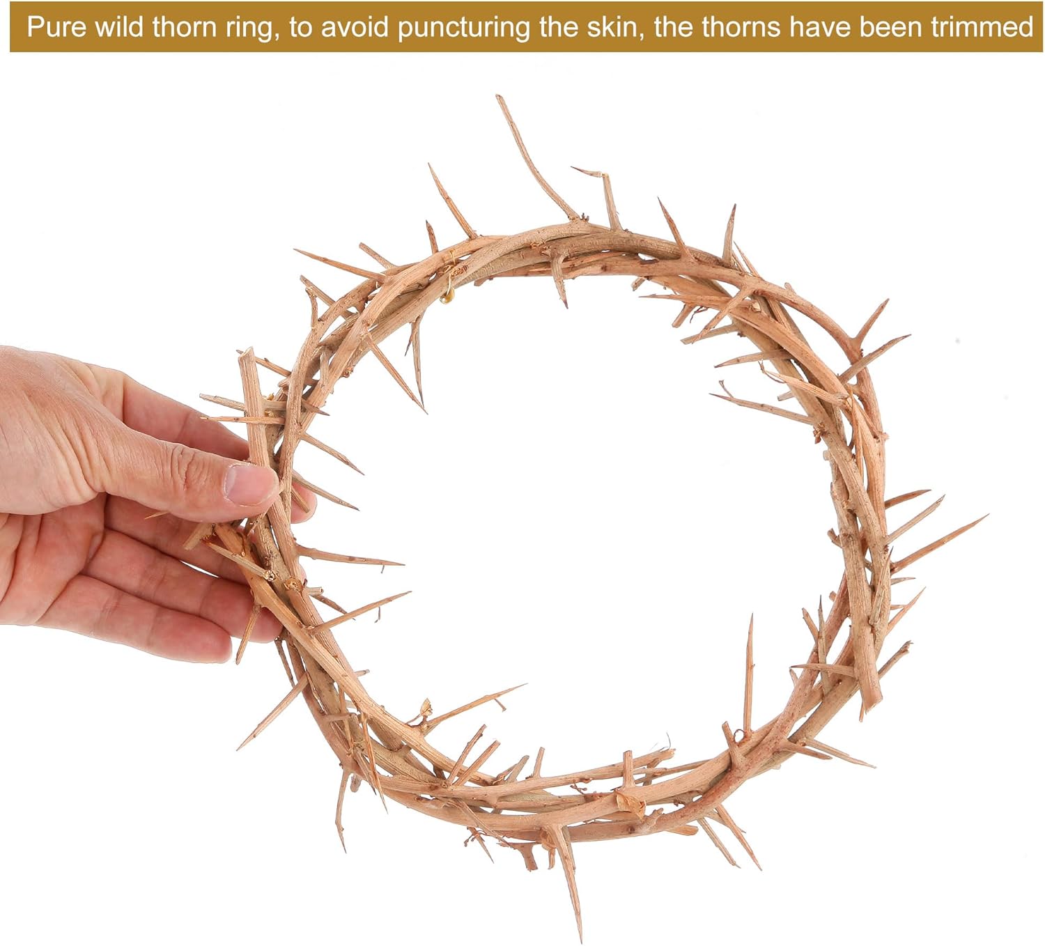 Nature Crown of Thorns - Handmade 67'' Satin Fabric | Perfect for Christian Easter Celebrations