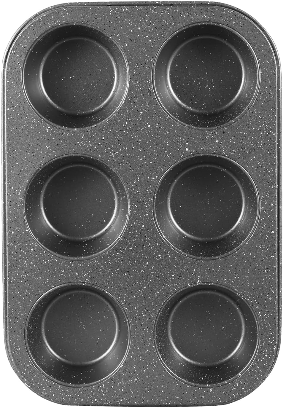 Walooza Nonstick Muffin Cupcake Pan - 6-Cup Baking Tins for Muffins, Cookies & Cheesecakes