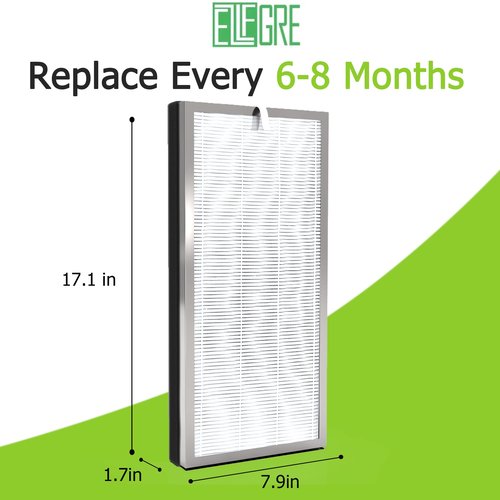 EzLfGre 2-Pack Replacement Filter, Compatible with MA40 Air Purifier. EzLfGre 3-in-1 H13 True HEPA Filter, Compatible with Medify Air Air Purifier.