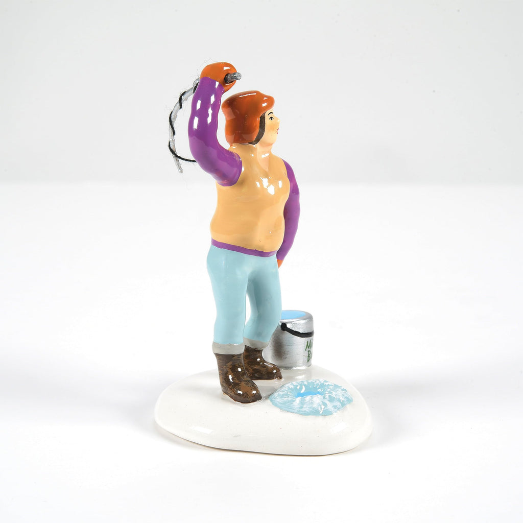 Department 56 Original Snow Village Accessories Hooked a Big Fish Figurine, 2.99 Inch, Multicolor