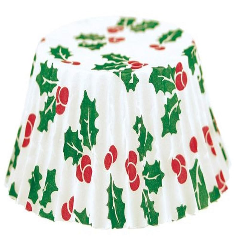 Fox Run Christmas Bake Cups, Regular & White - 50 Pack