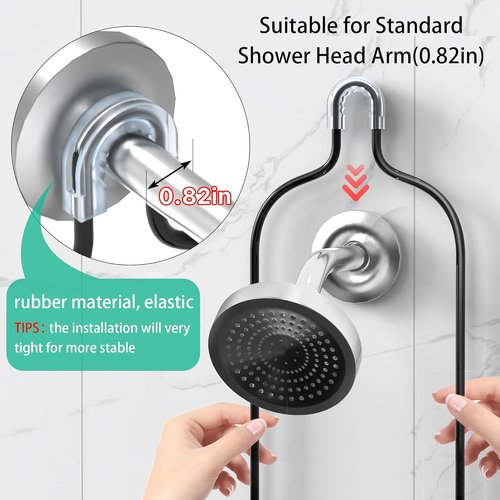 DAOYA Shower Caddy Organizer - 3-Tier Hanging Design with Soap Holder & 6 Hooks, Black
