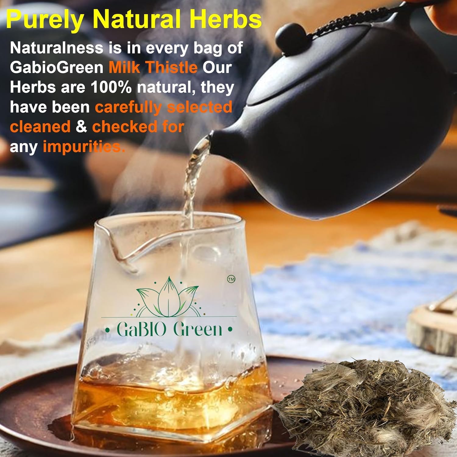 Cardo Mariano - Milk Thistle Loose Tea (4.1 oz/116.2 gr) Cardomarin Herbal Tea Gabiogreen (4.1 oz/116.2 gr).