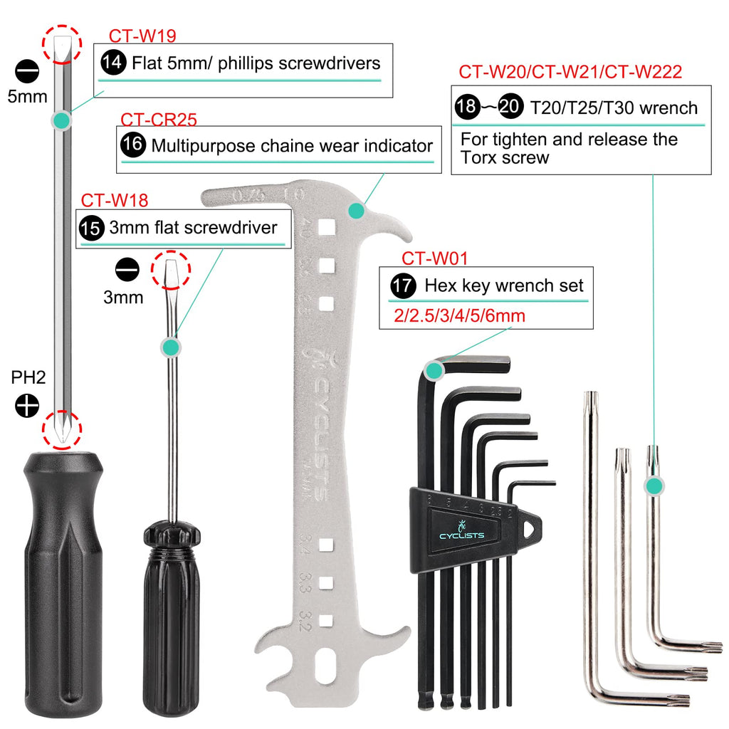 27 Piece Bike Tool Kit - Bike Tools Maintenance Repair Kit - Mountain/Road Bike Bicycle Repair Tool Kit With Storage Case