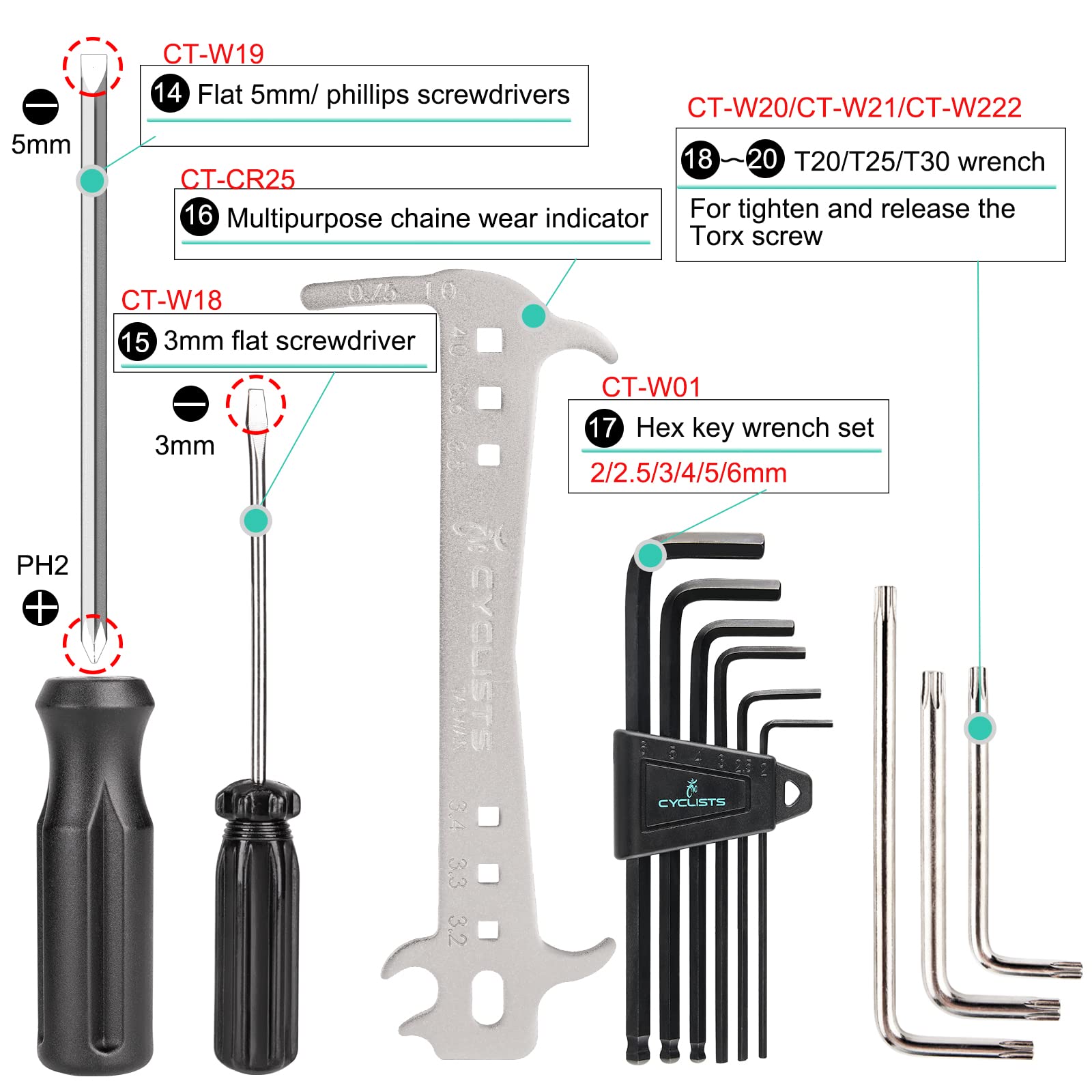 27 Piece Bike Tool Kit - Bike Tools Maintenance Repair Kit - Mountain/Road Bike Bicycle Repair Tool Kit With Storage Case